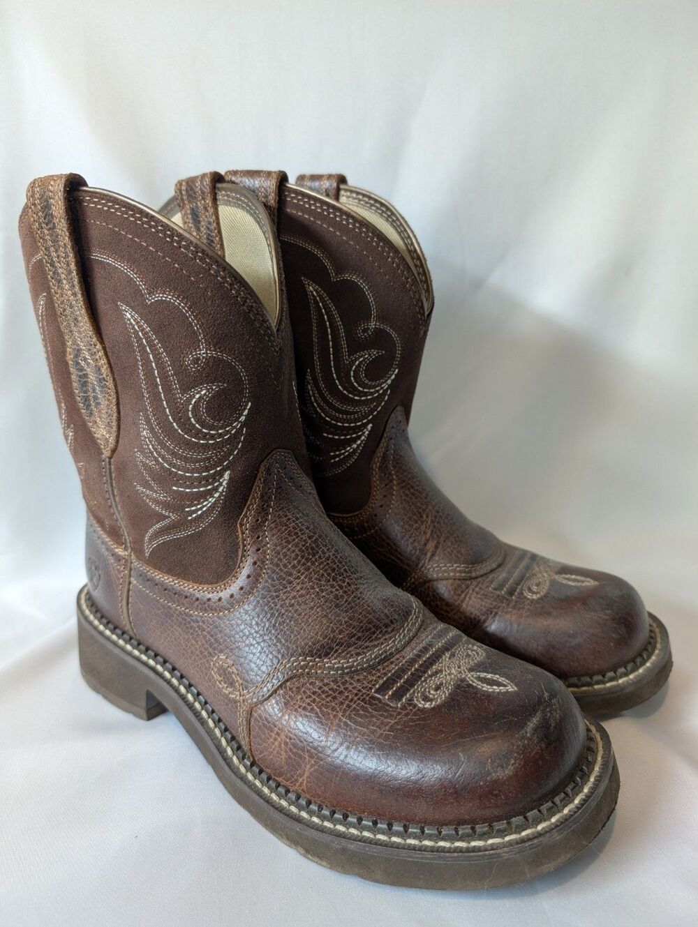 Ariat Baby Phat Women’s 8B Brown Leather Western Boots Style 10029492 EUR 38.5